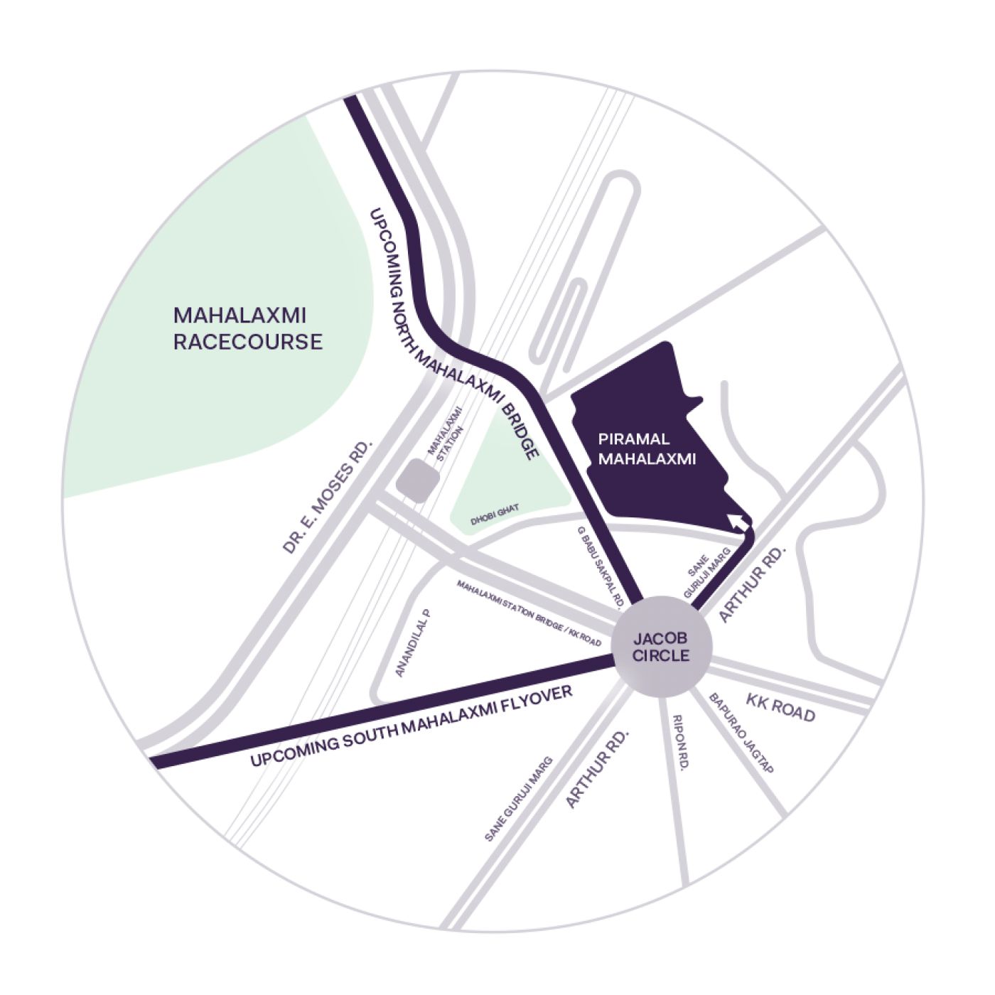 Rustomjee Balmoral Golflinks Location Map